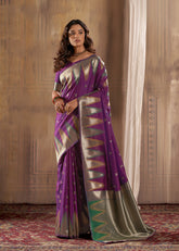Artistic Purple Colour Saree